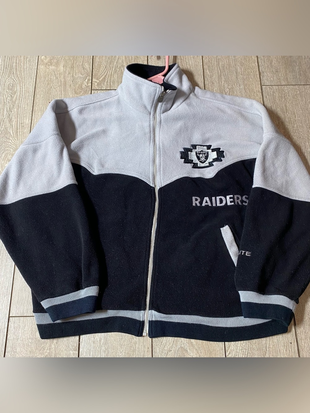 Vtg 90s Proelite Oakland Las Vegas Raiders 1/2 Zip Fleece Jacket Men’s XL